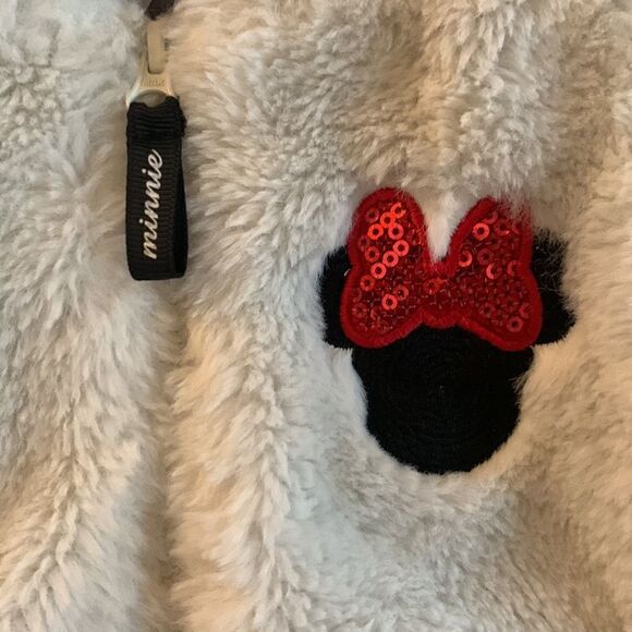 Disney Minnie Mouse Vest Kids Faux Fur 18 Months Red Bow - Picture 2 of 11
